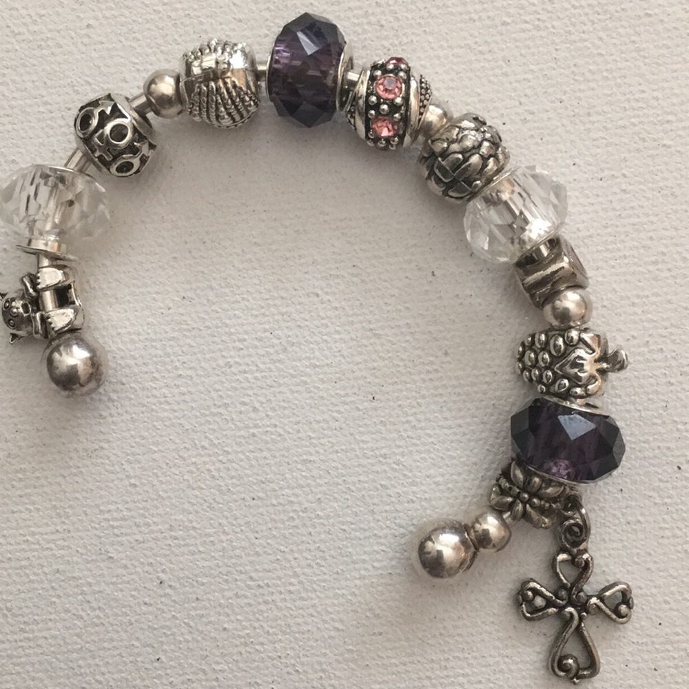 Vintage .925 sterling silver Charm Bracelet